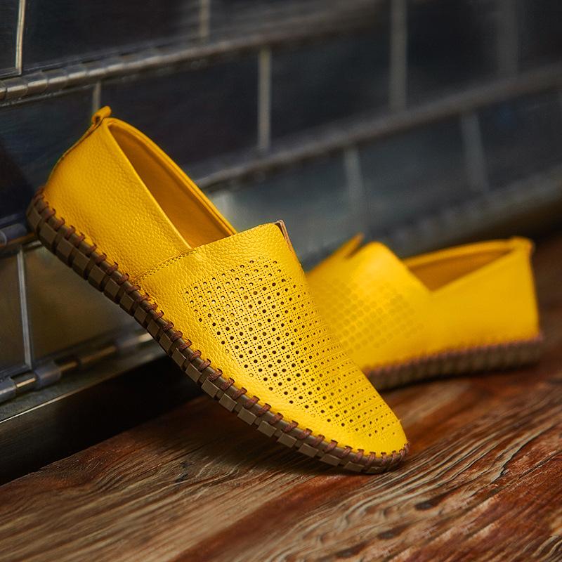 Fashion Men Loafers Fashion Handmade Cow Leather Shoes Moccasins Soft Soled Comfort Driving Shoes for Men Casual Leather Shoe Boat Shoes