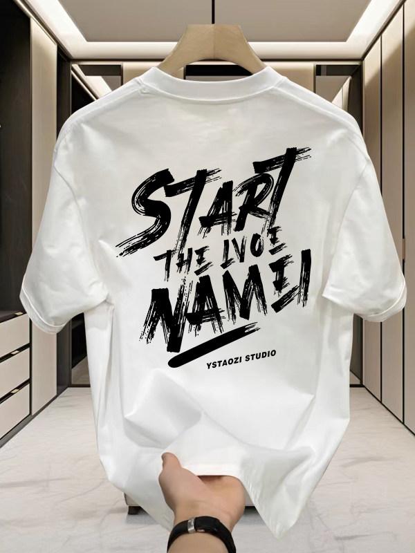 

2026 Summer Mens ShortSleeved AmericanLooking LooseTrend TShirt S