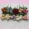 Faux Rose Flower Bundle With Velvet Material For Wedding Centerpieces And Event Decor