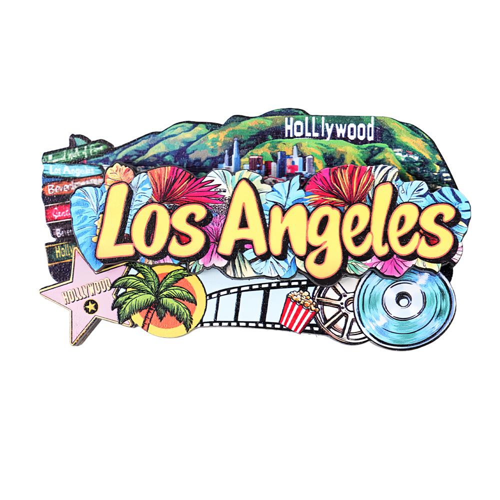 MZCT201-204 Cross-Border City Landmark Magnetic Sticker - 3D Wooden Travel Commemorative Fridge Magnet for Landmark Collection