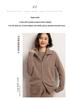 Cashmere Loose Polo Lapel Solid Color Double Zipper Knit Cardigan Sweater for Women - 2026 Autumn/Winter Collection.