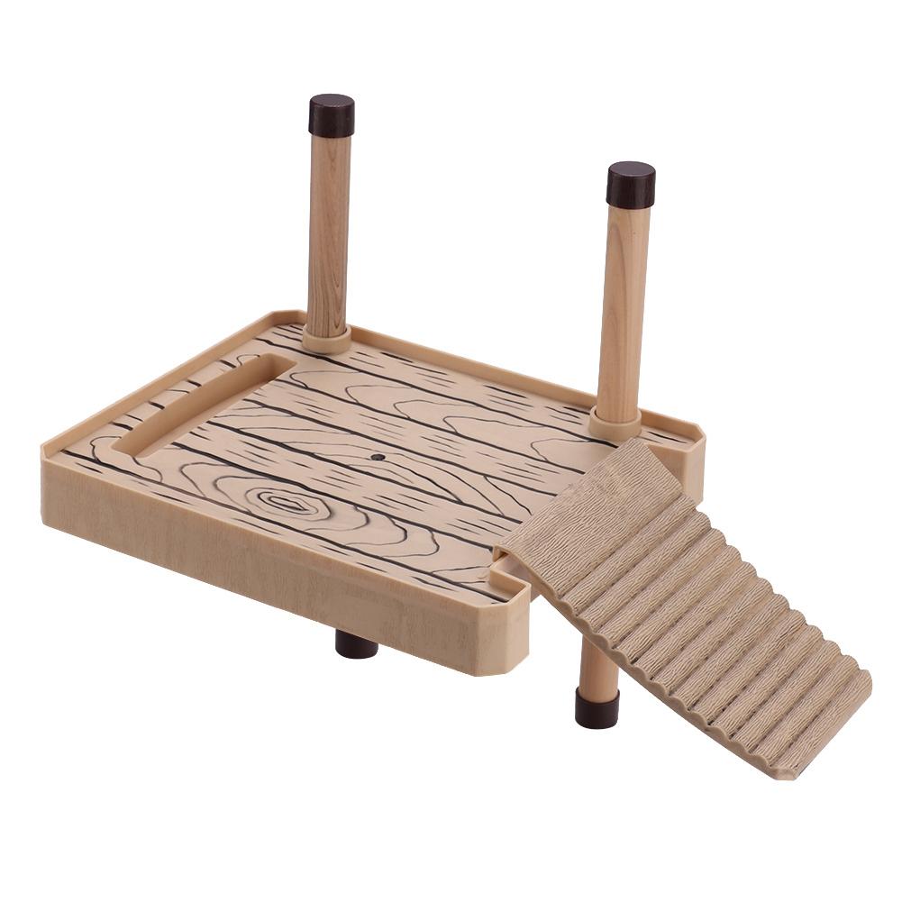 Aquarium Tortoise Salamander Pier Reptile Floating Island Climbing Basking Platform (#02)