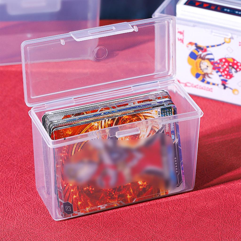 Clear Plastic Card Collection Organizer Box Holder Game Cards Storage Box For PTCG/MTG Cards Idol Kpop Albums Photocards