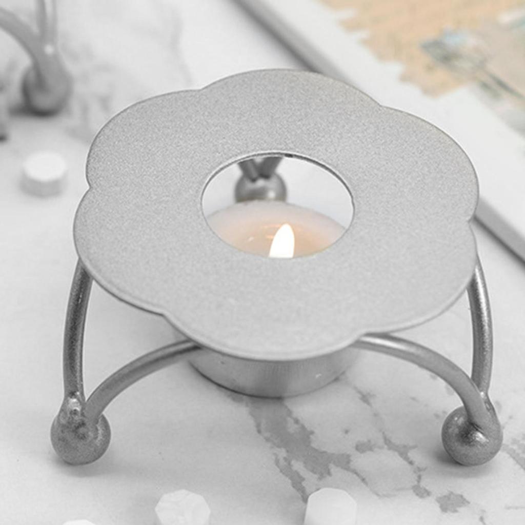 Iron Plate Candle Holder Geometric Candle Plate Decorative Candlestick Tea Light Holder Centerpiece for Home Decor