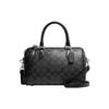 Rowan 25 Klassische Monogramm Reißverschluss Beschichtetes Canvas und Leder Aktentasche Handtasche Schultertasche Umhängetasche Mittelgroße Damen Taschen Schwarz CH280-SVTSQ