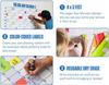2026 erasable wall calendar annual view planning calendar easy to hang with markers and 100 stickers blue