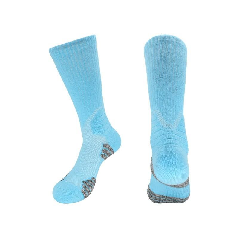 Medium Tube Cotton Non-Slip Sweat-Absorbing Running Socks Thickened Towel Bottom Sports Cotton Socks High-Top Pure Practical Basketball Socks