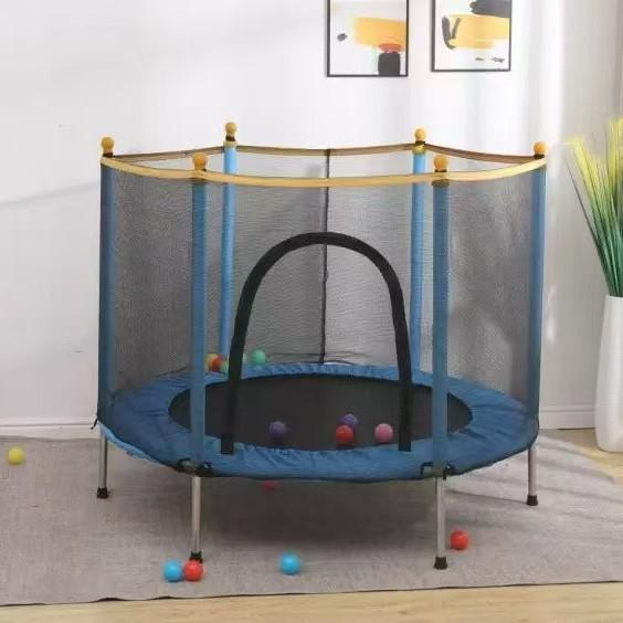 Colorful Children's Trampoline with Safety Net for Indoor/Outdoor Sports & Fitness