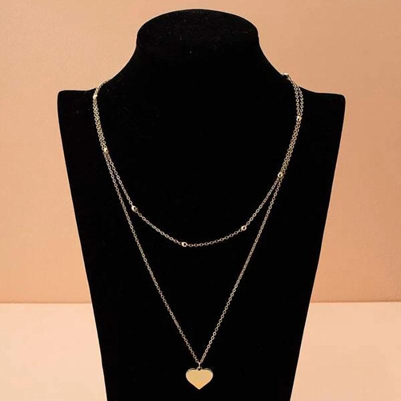 Boho Star Moon Heart Snake Sequin Pendant Necklace Ladies Multilayer Gold Metal Clavicle Necklaces Girls Jewelry