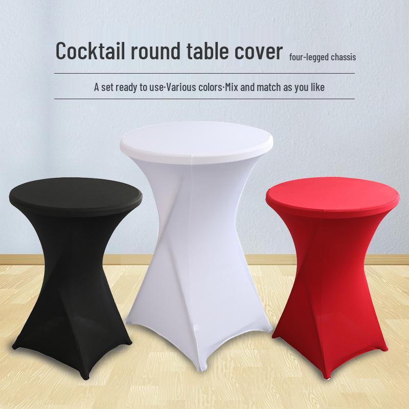 Elastyczny Pokrowiec na Okrągły Stół Barowy na Stoły Bankietowe lub Koktajlowe