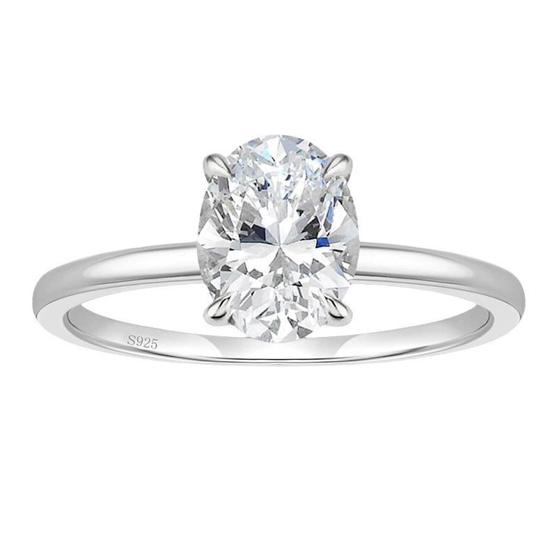 

denier zircon sterling silver inlay ring women s silver ring us size 3 серебряный
