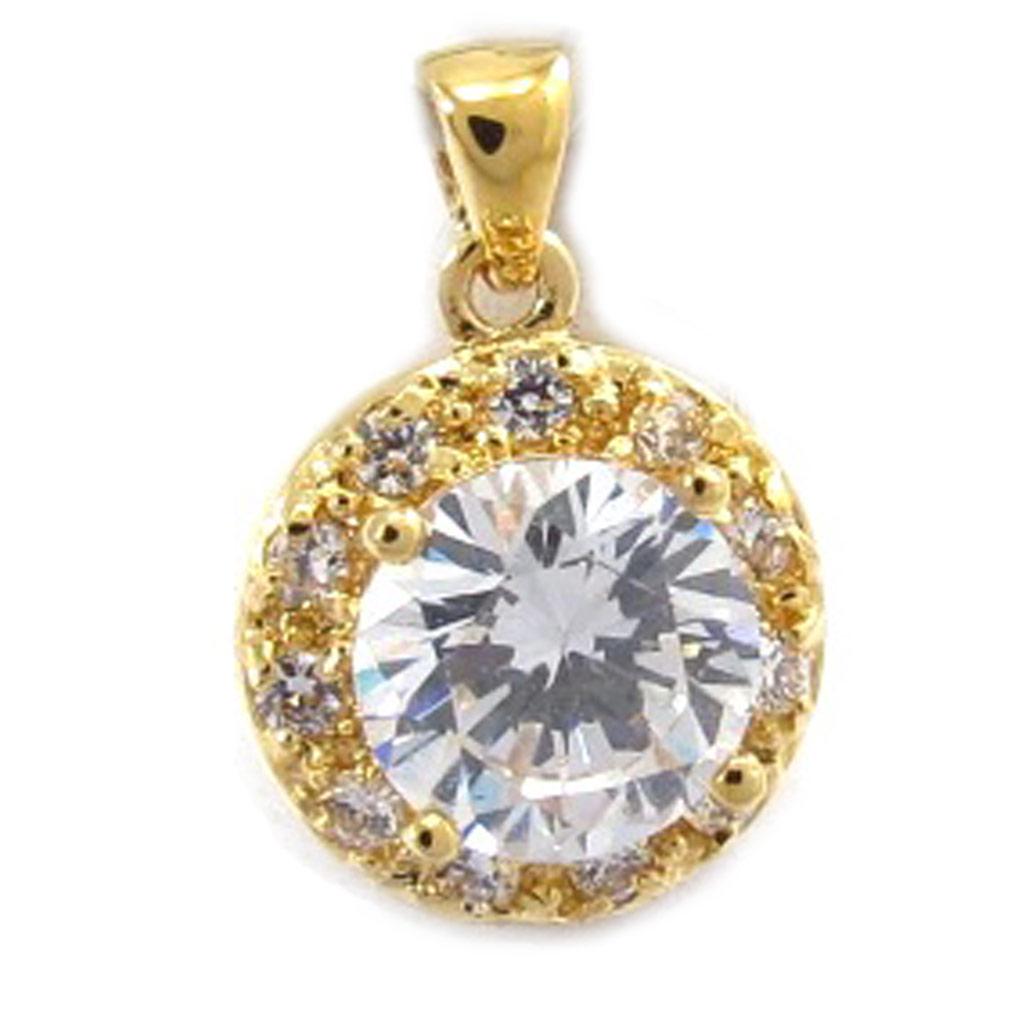 Les Trésors De Lily [F9187] - White Gold Plated 'Victorina' Pendant
