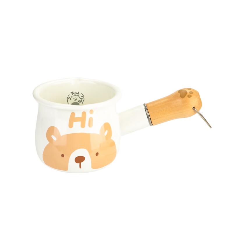 Shuke Mini Enamel Saucepan - Bear Design