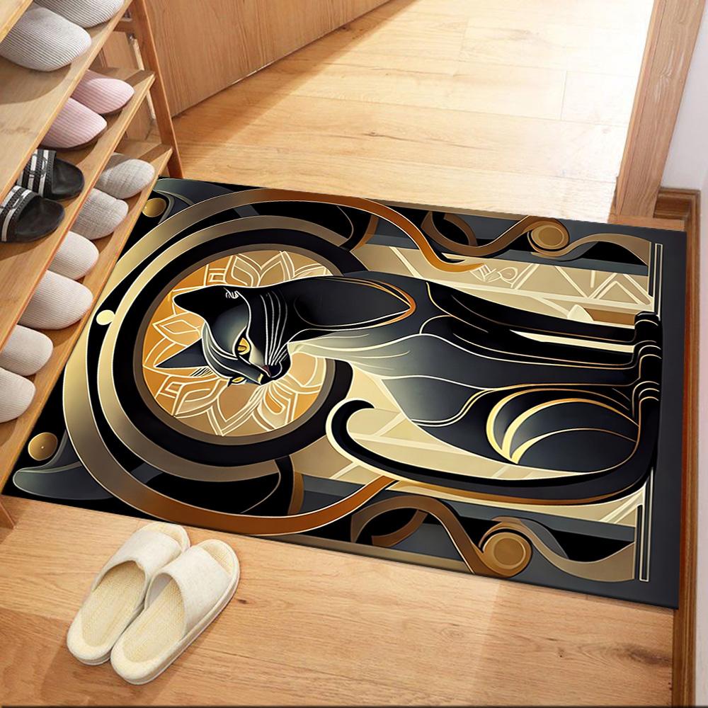 Moonlit Cat Dream Floor Mats for Living Room, Bedroom and Room Decoration Are Suitable for Gifts.