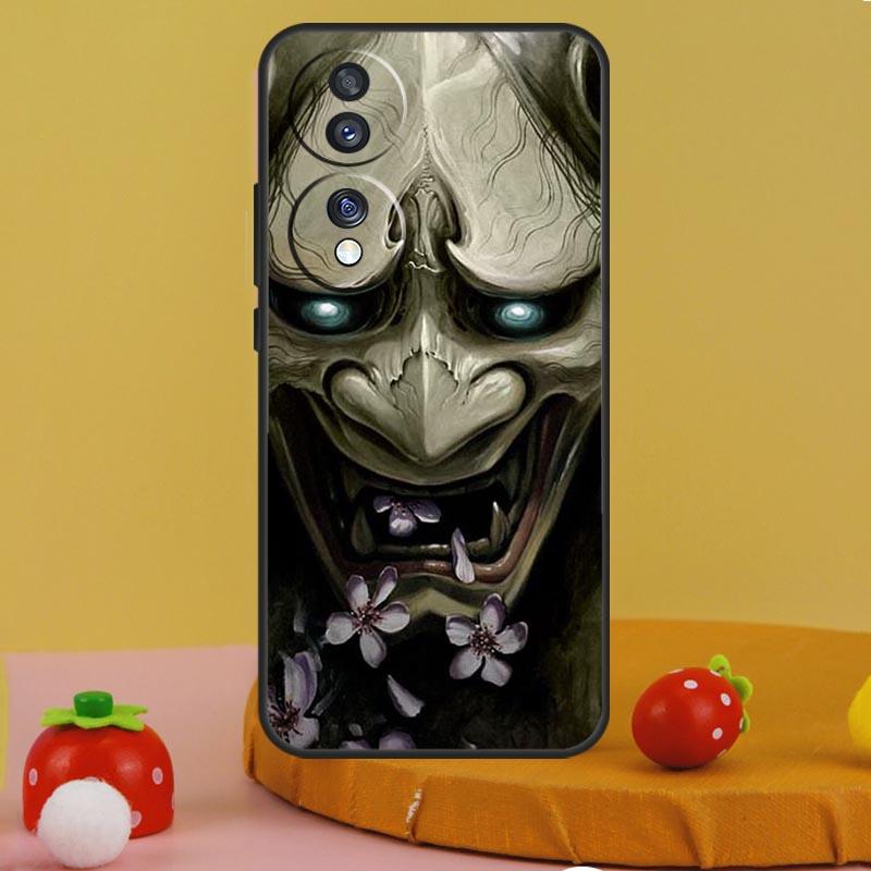 

Japanese Oni Hannya Demon Mask Case For Honor 200 Pro X9c X9a X8a X7a X6a X7 X8 X9 X8b X9b 50 70 90 Magic 5 6 Lite Cover Honor Magic5 Lite