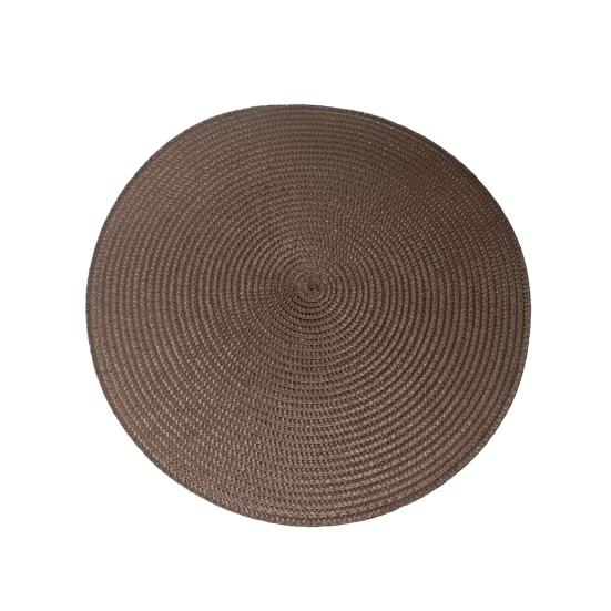 Runde, gewebte PP-Tischsets, hitze- und ölbeständig, schlichte, einfarbige Tischsets für Esszimmer- und Küchentische, moderne Wohndekoration