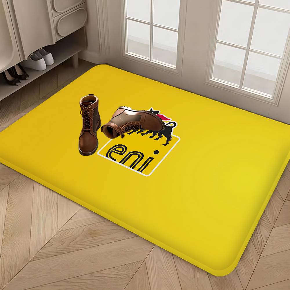 A-Agip E-Eni Racing Car Bathroom Mat Kids Room Bedroom Decoration Balcony Anti-Slip Doormat Living Room Welcome Rug