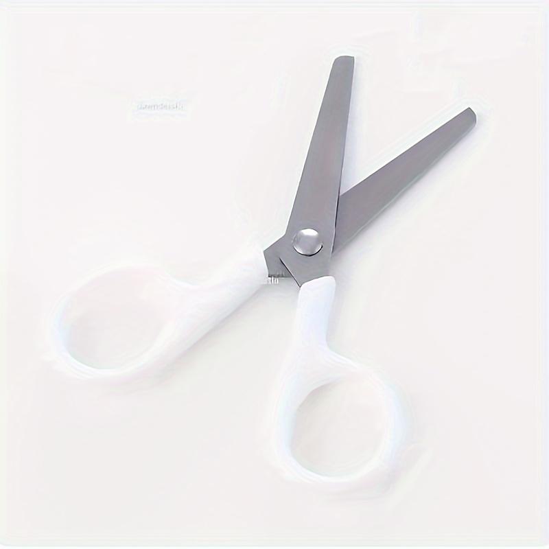 Mini white Scissors, Portable Stainless Steel Blade Paper Cutter, Handmade Stationery, Office