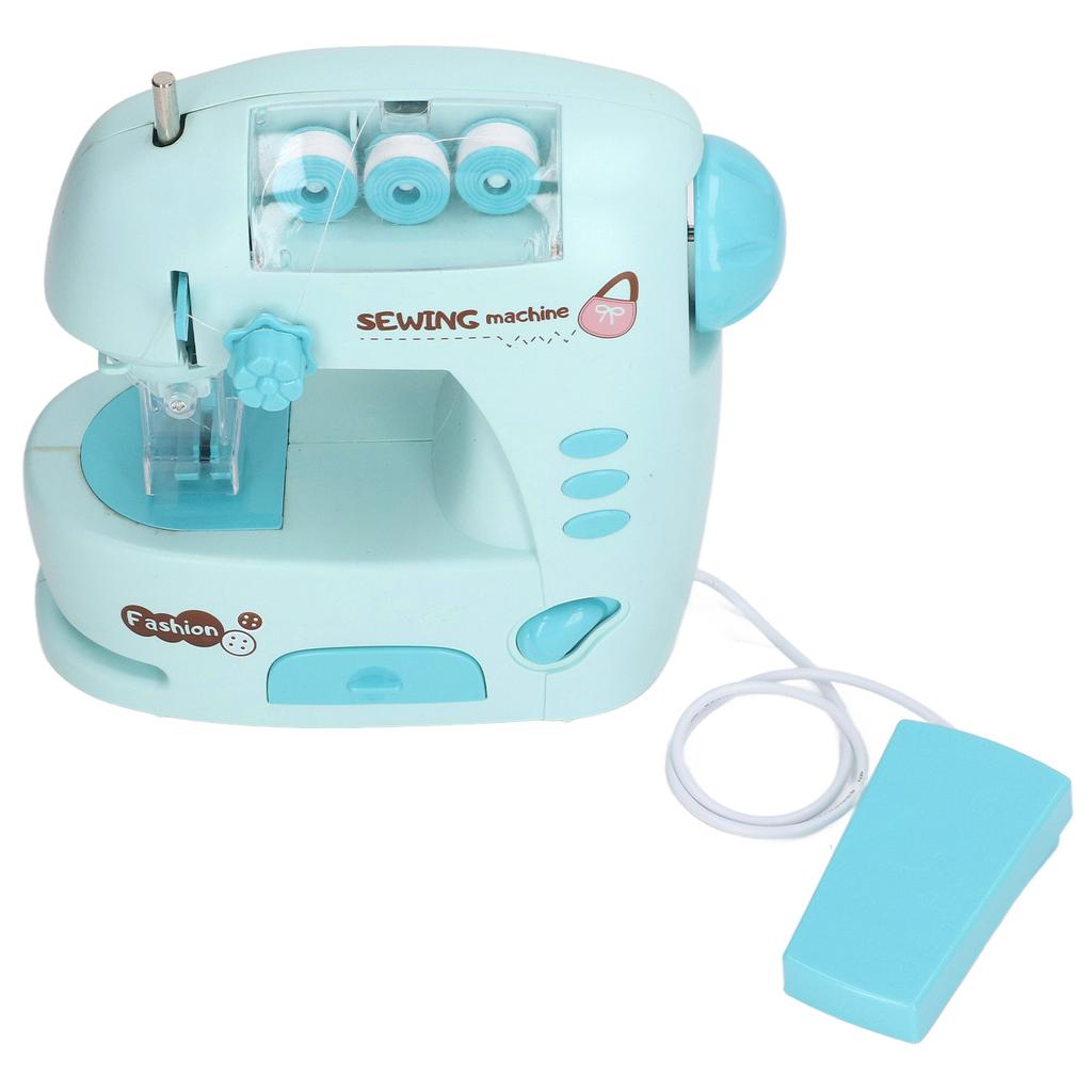 Children Electric Sewing Machine Toy with Threader Ruler Interesting Small Electric Sewer Toy for