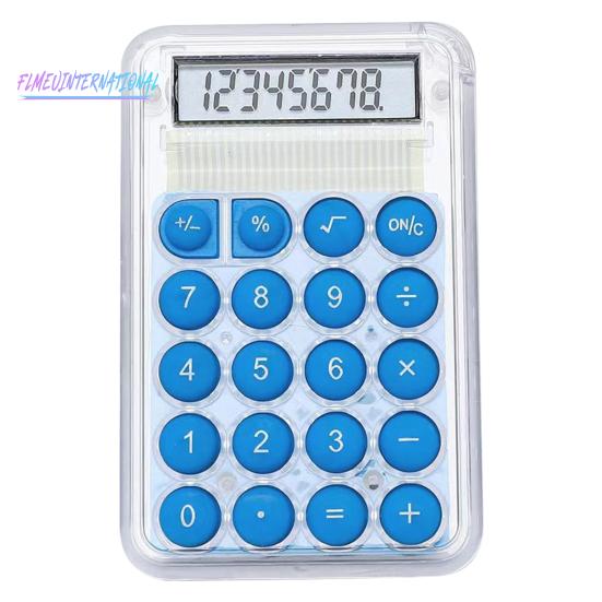 Student Calculator LCD Display Large Screen Silicone Buttons Battery Powered 8-digit Handheld Study Electronic Calculator School Supplies