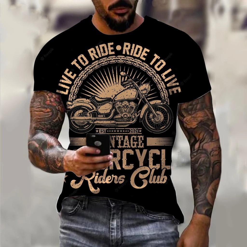 Maglietta Uomo Motor Racing Oil Vintage - T-Shirt Poliestere Stampa 3D Manica Corta Casuale
