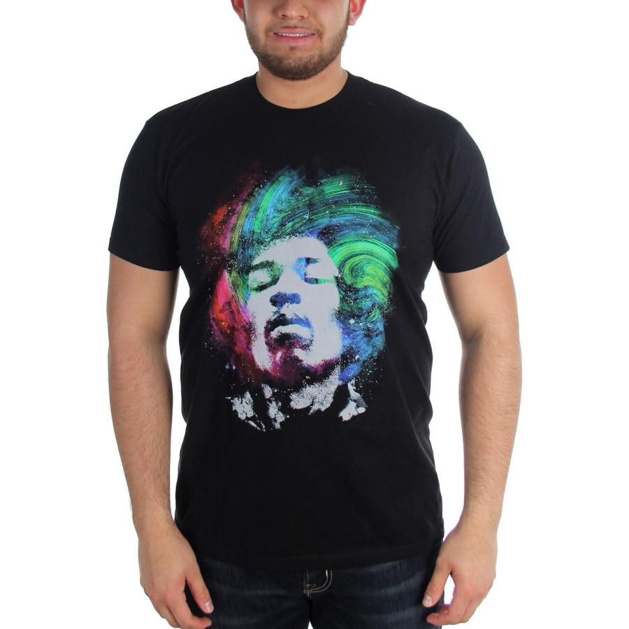 Jimi Hendrix - Mens Hendrix Galaxy T-Shirt, Small, Black S