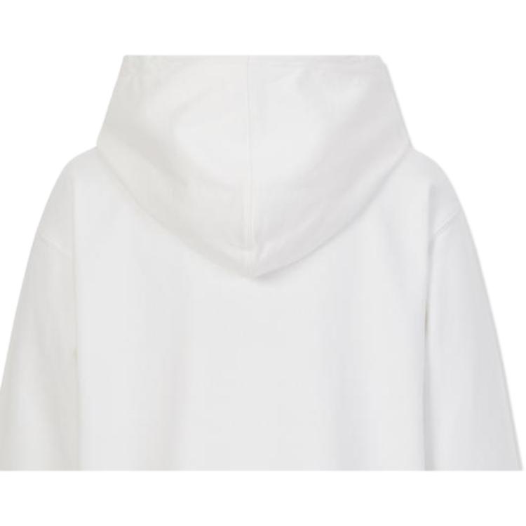 Levis Letter Embroidered Hooded Sweatshirt Women Sweatshirt White A7477-0000
