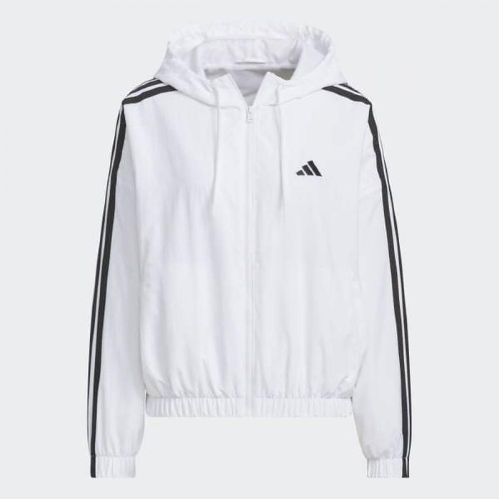 Adidas Women Windbreaker White Casual 3s Woven