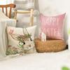 Nordic Easter Pattern Home Decor Pillowcase Bedroom Living Room Sofa Decoration Polyester Cushion Cover with Zipper