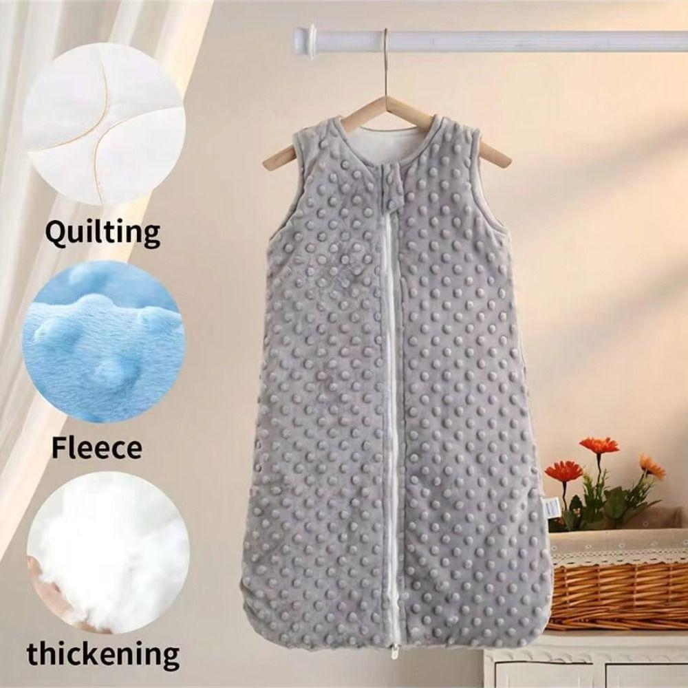 Sleeveless Baby Sleeping Bag Bean Velvet Baby Sleeping Sack Baby Sleep Blanket Unisex Baby