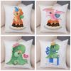 Cartoon Jurassic Dinosaurier Kissen Abdeckung Dekor Niedlichen Tier Kissenbezug Kinderzimmer Sofa Hause Auto