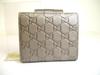 Authentic GUCCI GG Metal Guccissima Gray Signature Leather Bifold Wallet #a879  Refurbished