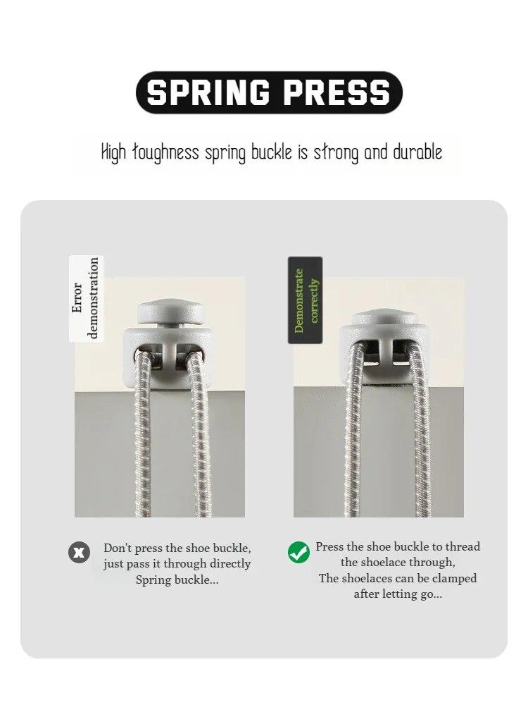 NEU Elastische Schnürsenkel Sneakers Qualitätsschloss Schnürsenkel Runde Tennisschnürsenkel ohne Krawatten Erwachsene Kinder Gummibänder für Schuhe 1Piar