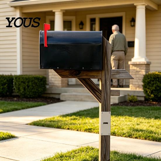 Rust Resistant Post Bracket Mailbox Extender Brackets, Fence Extension Heavy Duty Stainless Steel Mender Tools for 4x4 Wooden Posts