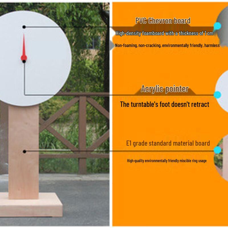 Giant Lucky Draw Spin Wheel with Wooden Stand