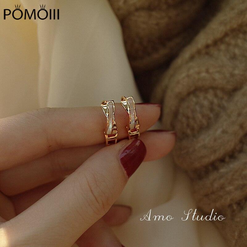 Dámský náušnice Mušle křížový náušnice náušnice přezka