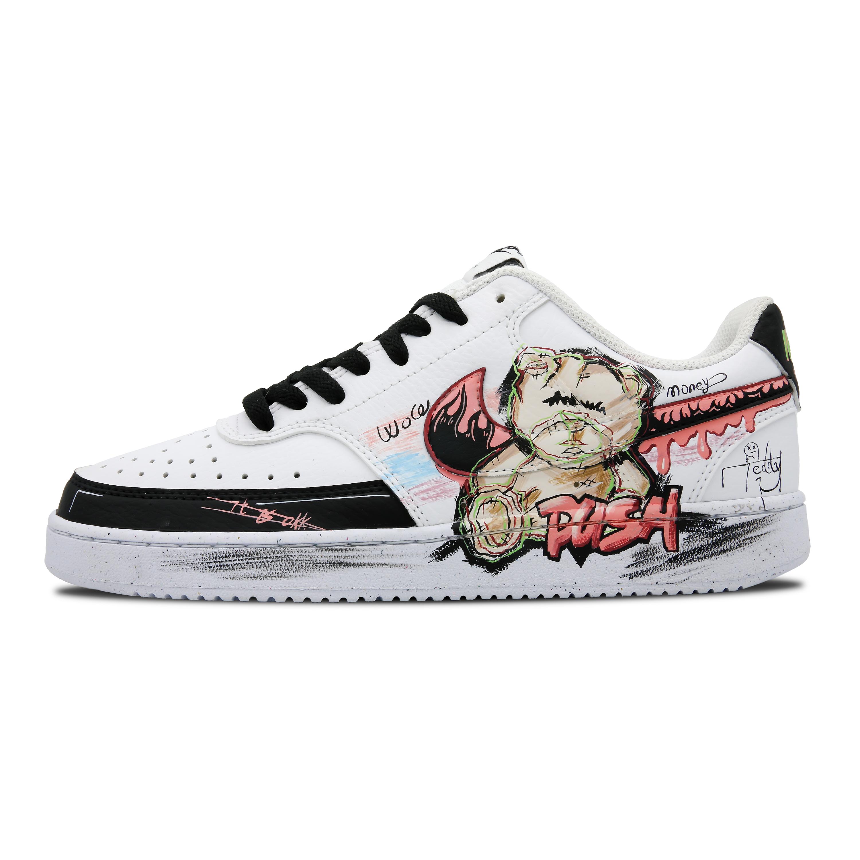 

Nike Court Vision 1 Low top Skateboard Shoes Unisex Black Pink DH2987-101(Team60-) 46