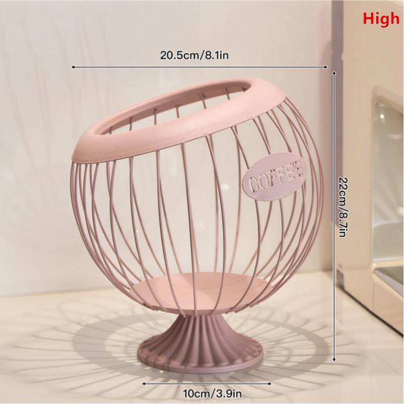 1PCS Iron Coffee Capsule Holder Fruit Snack Storage Rack Multifunctional Hollow Coffee Pod Storage Rack Suitable For Home Cafes