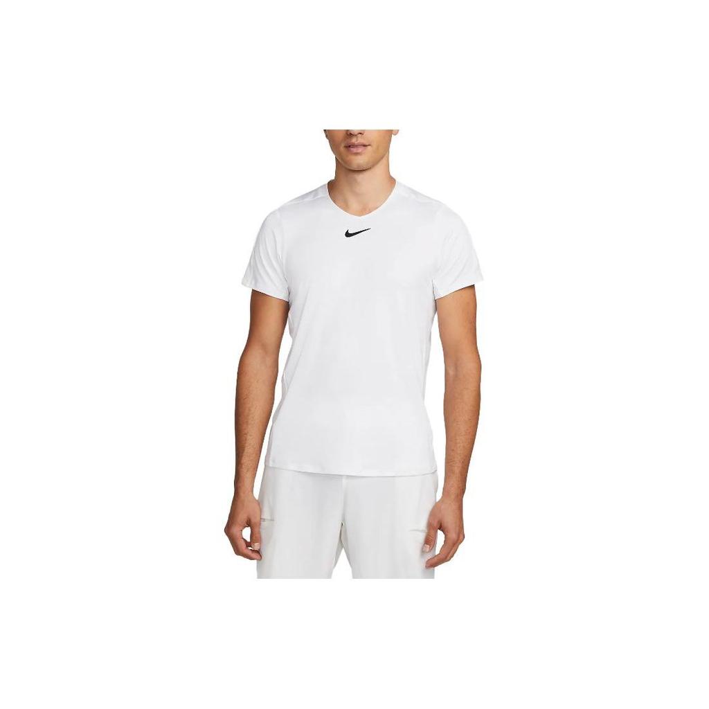 Nike Solid Color Logo Crew Neck T-Shirt Men Tops White DD8317-100