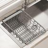 Stainless Steel Telescopic Dish Drying Rack and Sink Vegetable Washer