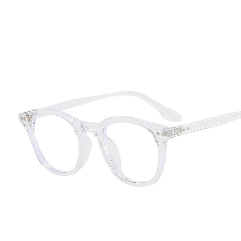 2022 Koreanischer Stil Anti-Blaulicht Brille: Trendige Unisex-Brille mit kleinem Rahmen und flachen Gläsern