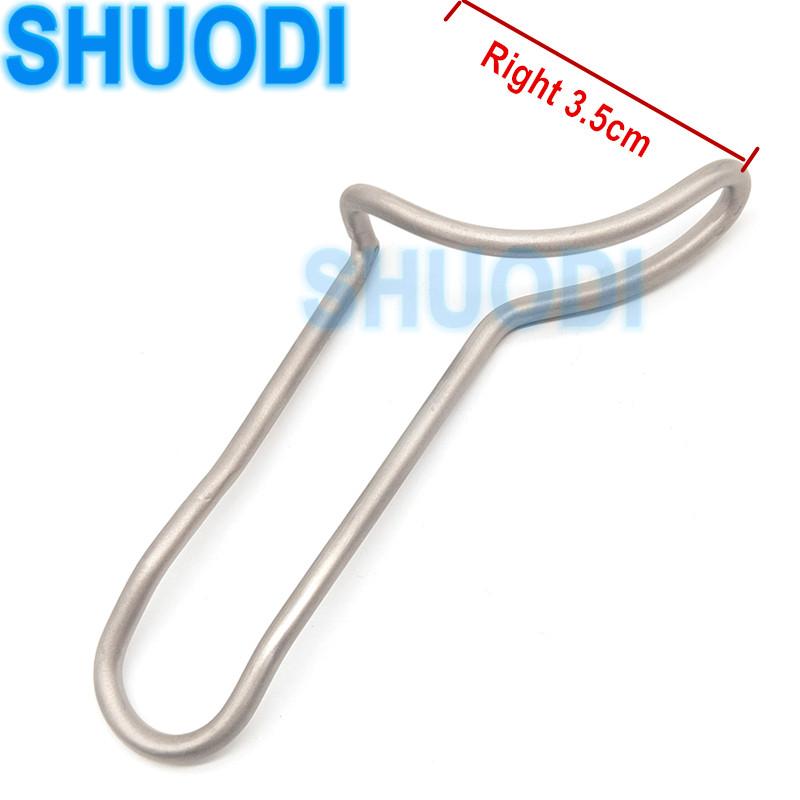 

Стоматологический ретрактор для губ и щек, открывалка для рта, нержавеющая сталь, ретрактор для половины губ, кляп для рта, фотографический инструмент, автоклавируемый 1 pc Right 3.5cm