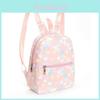 Womens Fashion Heart Print Nylon Backpack With Waterproof Design For Daily Use