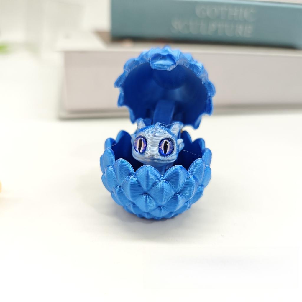 3D Printed Dragon Egg Figures Animal Toys MIni Dragon Fidget Toys Simulation Eyes Home Accessories Desktop Decor Kids Toy Gift