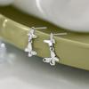 925 Silver Butterfly Earrings for Women Girls Fashion Jewelry Gift Trendy Accessories