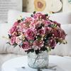 1Pc Fall Artificial Peony Flowers Silk Hydrangea Rose Living Room Home Vase Garden Wedding Bridal Bouquet Diy Party Decoration