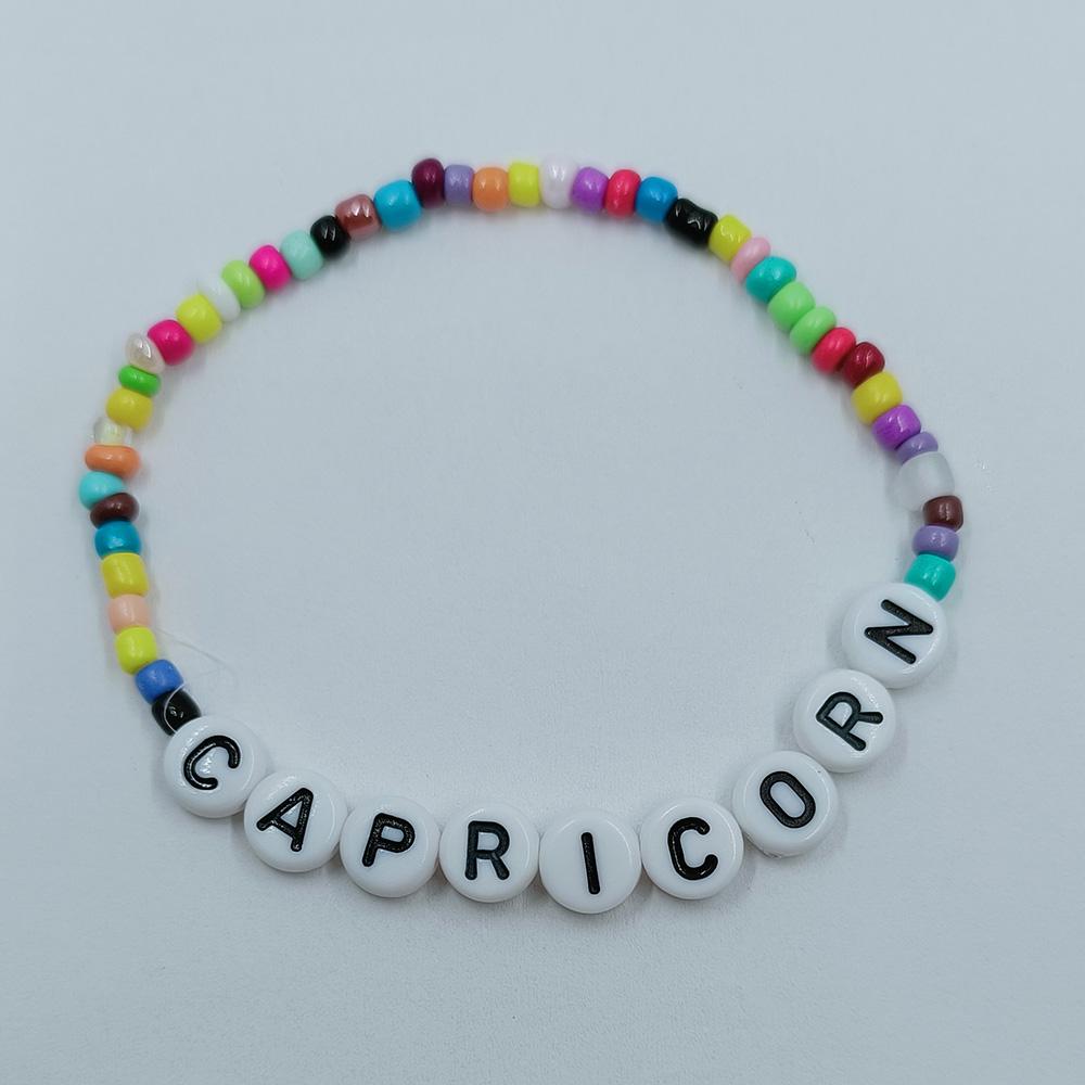 Colorful Beaded Bracelet Rainbow Friendship Bracelet Elastic Stretch Letter Beaded Bracelets for Kids Girls
