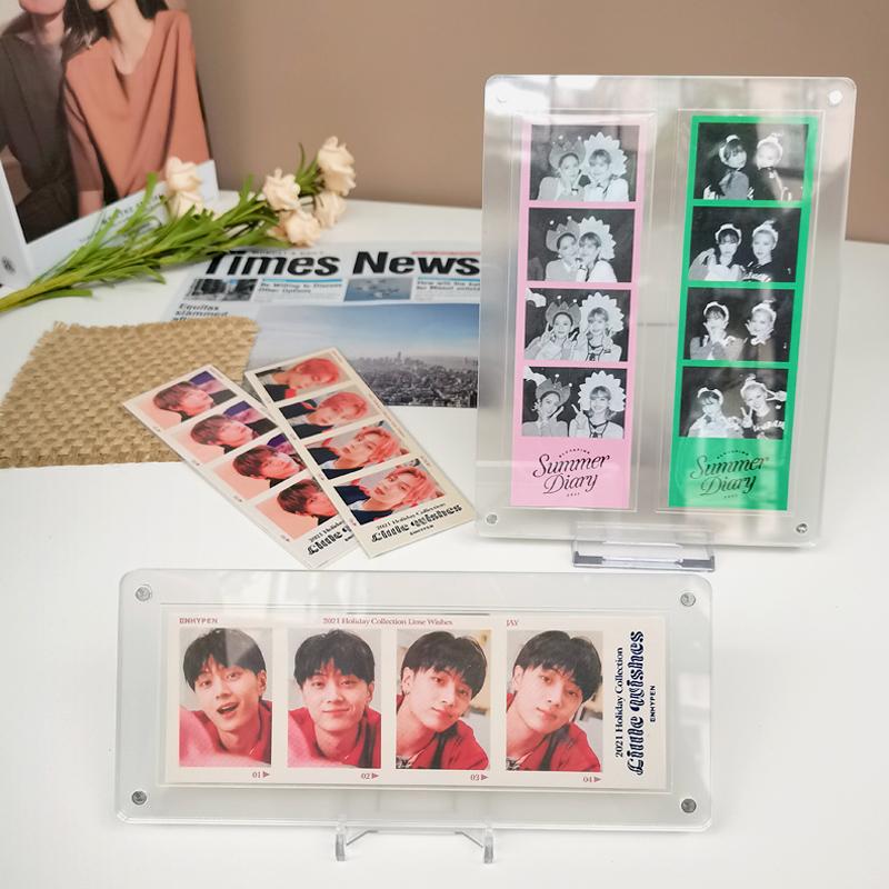 INS Acrylic Display Stand Photo Frame Transparent Kpop Idol Photocard Holder Picture Display Holder Photo Protective Album