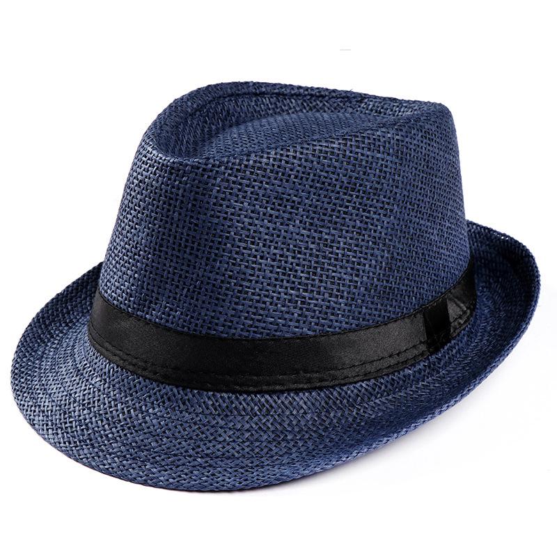Pălărie unisex Bărbați Femei Fedora Trilby șapcă din paie cu boruri largi Beach Sun Gentleman Adlut
