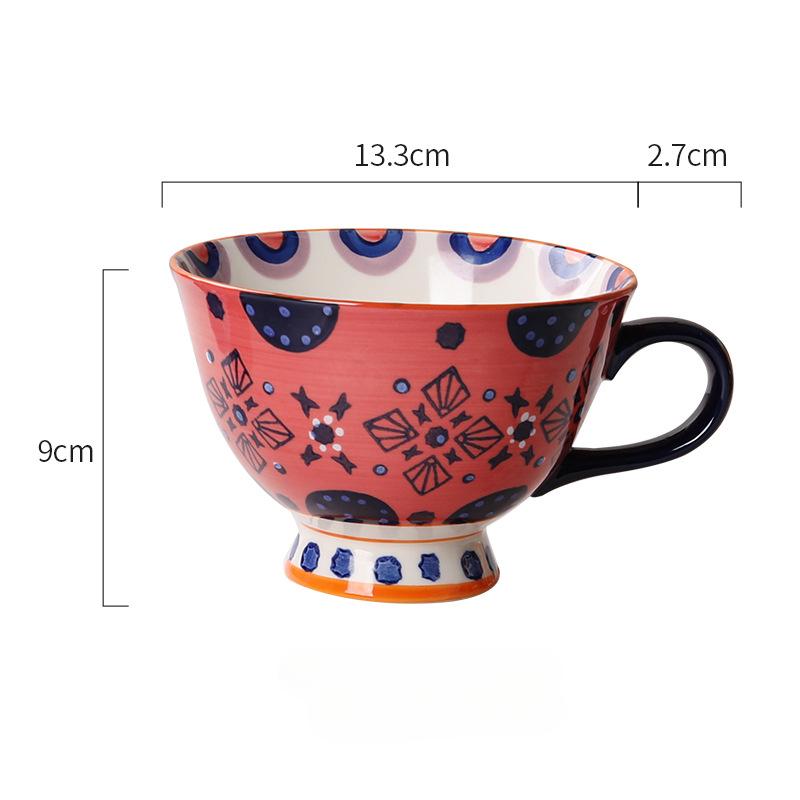 Large Capacity Oat Milk Breakfast Bowl Ceramic Mug Creative Personality Cute Home INS Coffee Cup Decoration Ornament